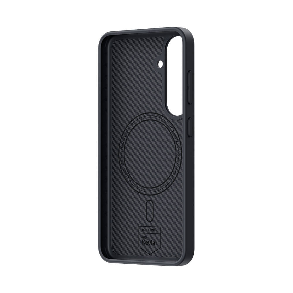 Galaxy S25 Kılıf Karbon Fiber M-safe Şarj Özellikli Benks Hybrid ArmorPro 600D Kevlar Kılıf