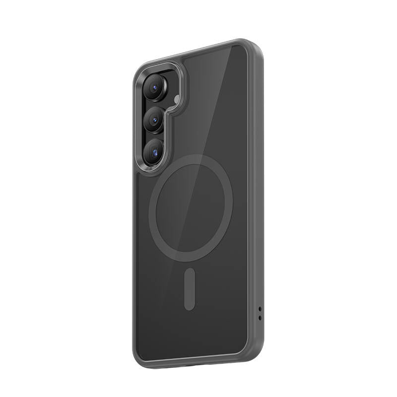 Galaxy S25 Kılıf M-safe Şarj Özellikli Şeffaf Arka Yüzey Benks MagClap TPU Çerçeve Kılıf