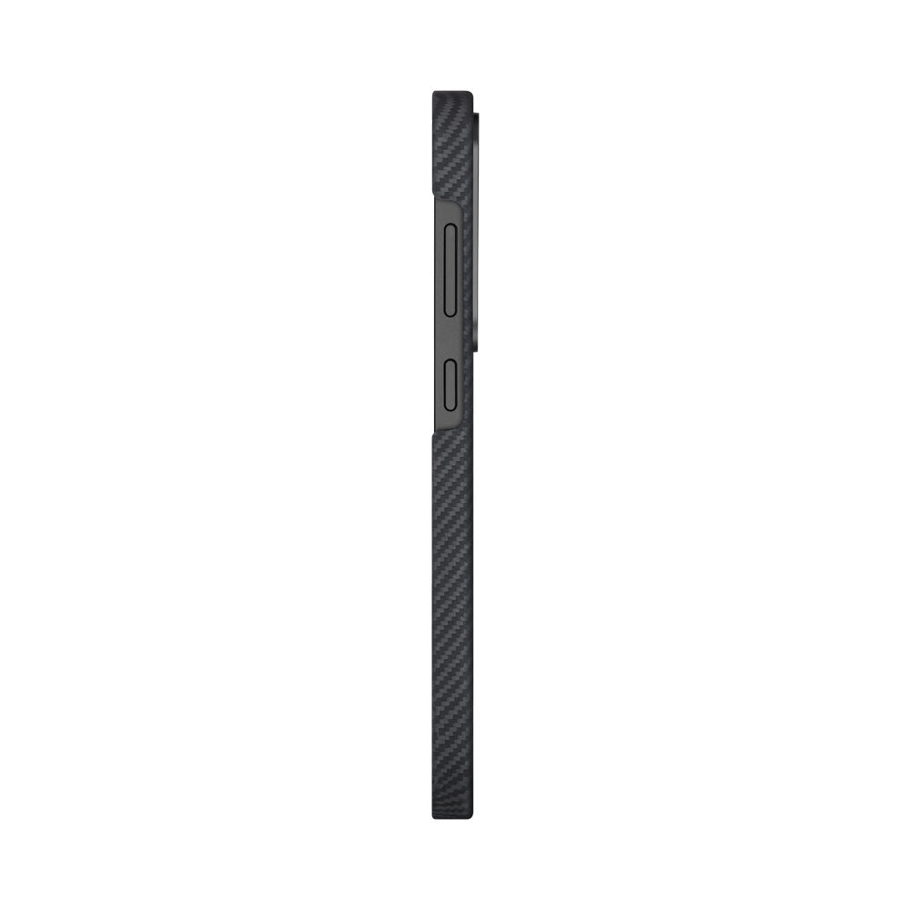 Galaxy S25 Kılıf M-safe Şarj Özellikli 600D Aramid Karbon Fiber Pitaka Ultra-Slim Classic Serisi Black-Grey Twill Kılıf