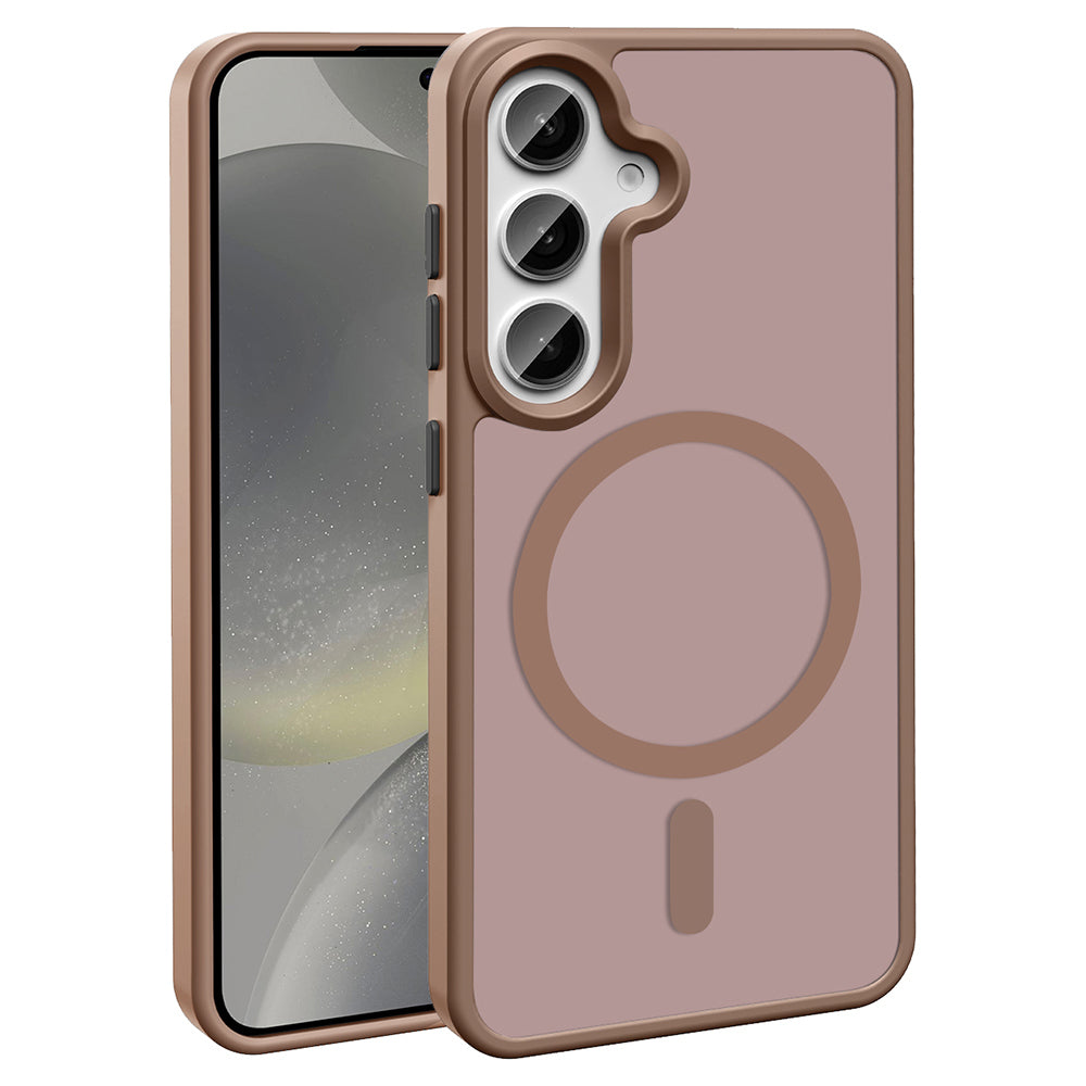 Galaxy S25 Kılıf M-safe Şarj Özellikli Mat Arka Yüzey Zore Sio Kılıf