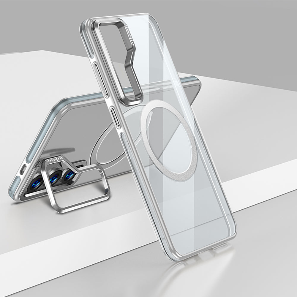 Galaxy S25 Kılıf M-safe Şarj Özellikli Wlons Standlı Efsane Kılıf