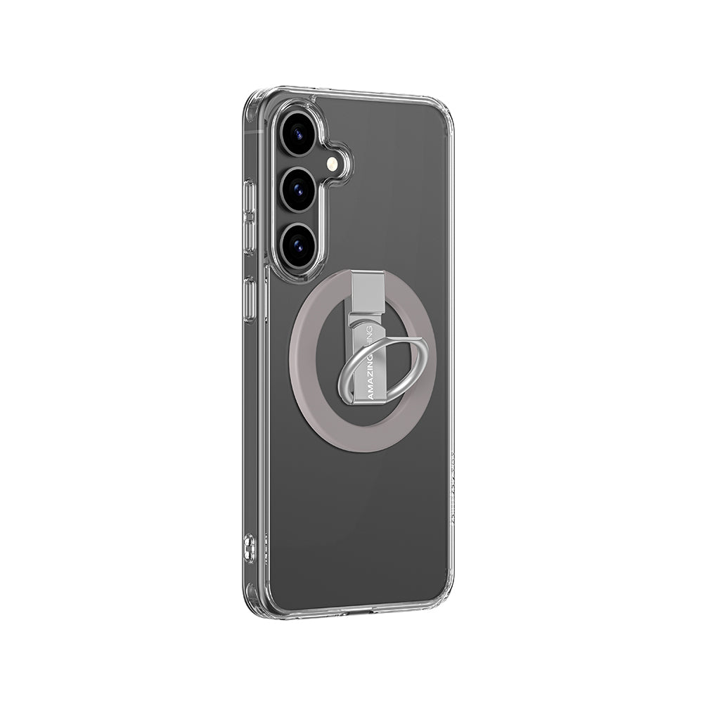 Galaxy S25 Kılıf M-safe Şarj Özellikli Yüzük Standlı Amazingthing Minimal Grip Serisi Kılıf
