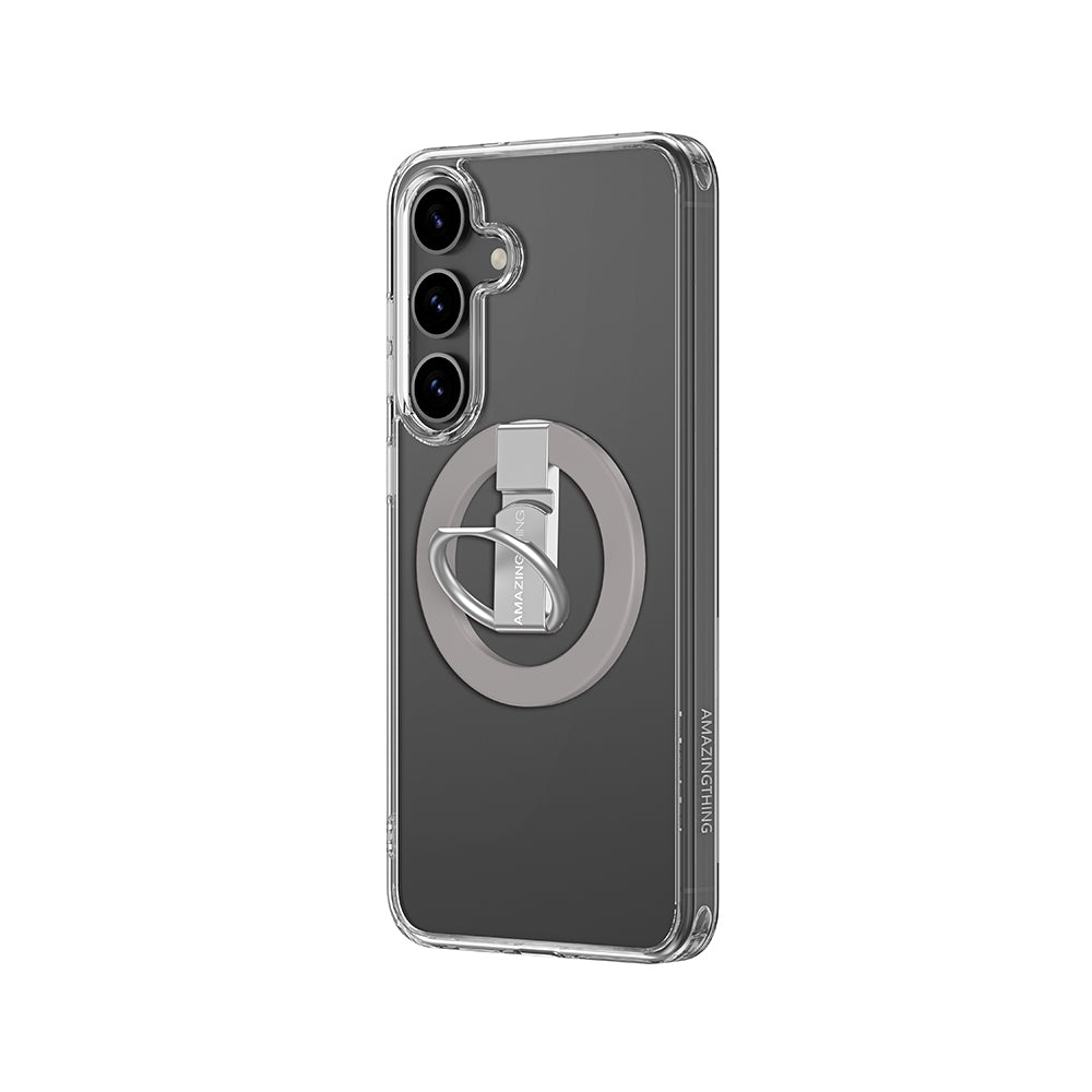 Galaxy S25 Kılıf M-safe Şarj Özellikli Yüzük Standlı Amazingthing Minimal Grip Serisi Kılıf