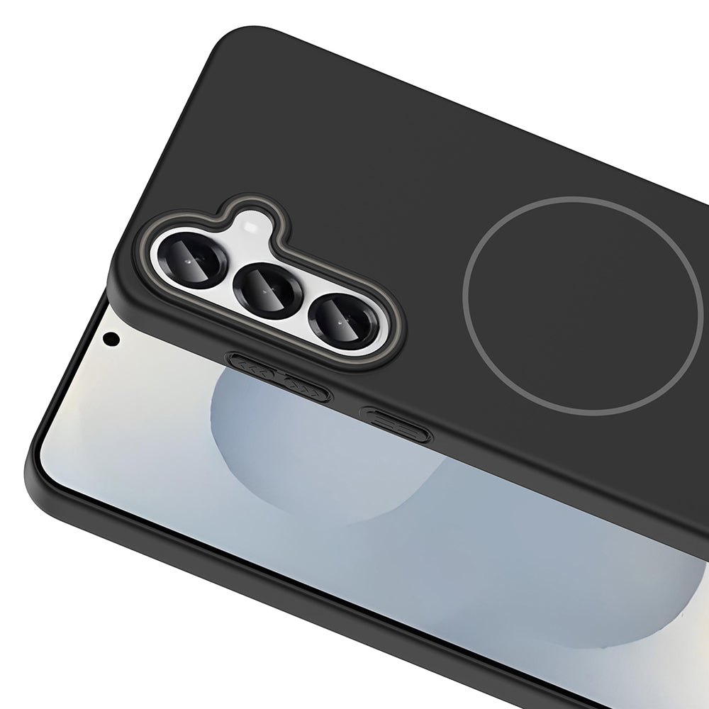 Galaxy S25 Kılıf M-safe Şarj Özellikli Zore Ruby Sert Kılıf