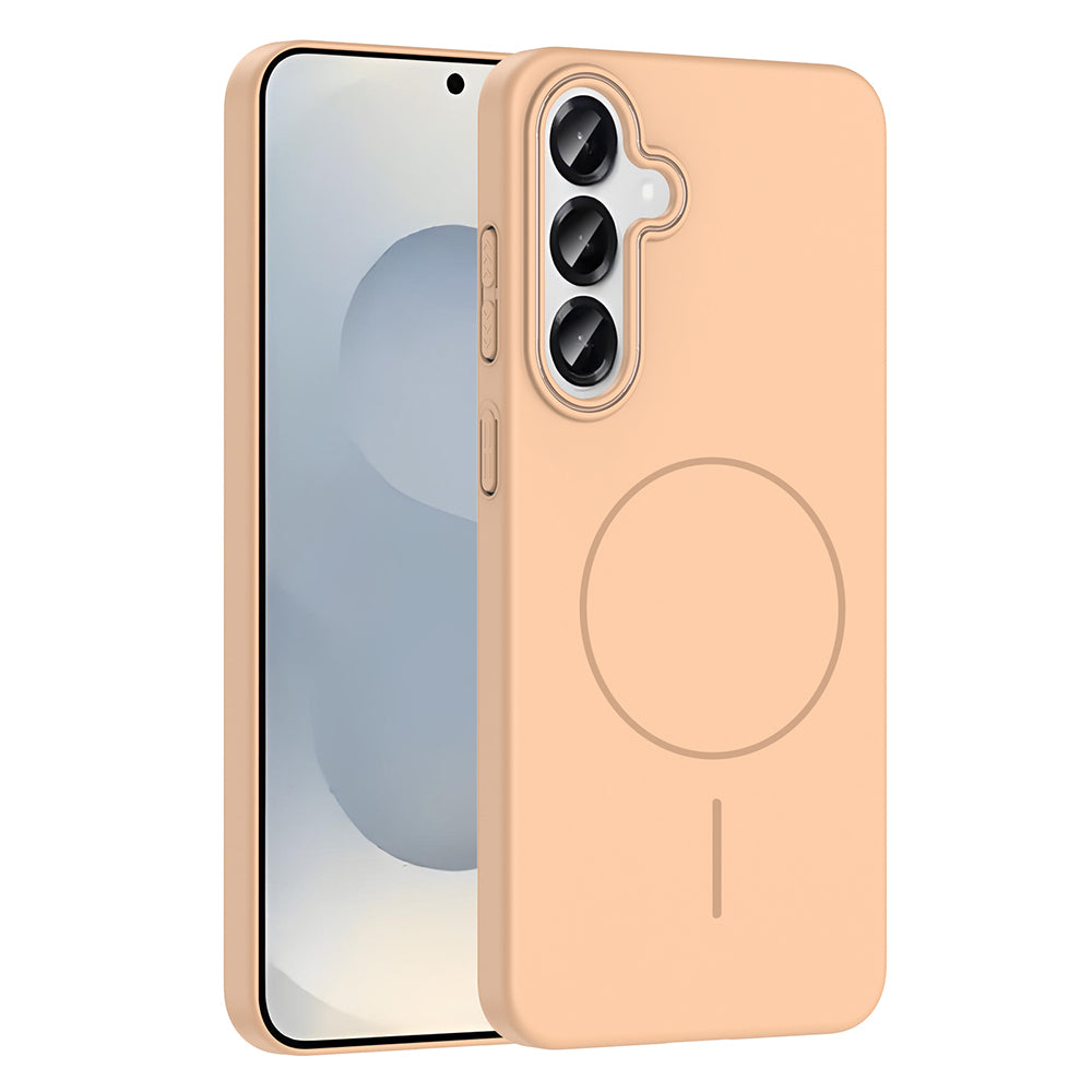 Galaxy S25 Kılıf M-safe Şarj Özellikli Zore Ruby Sert Kılıf