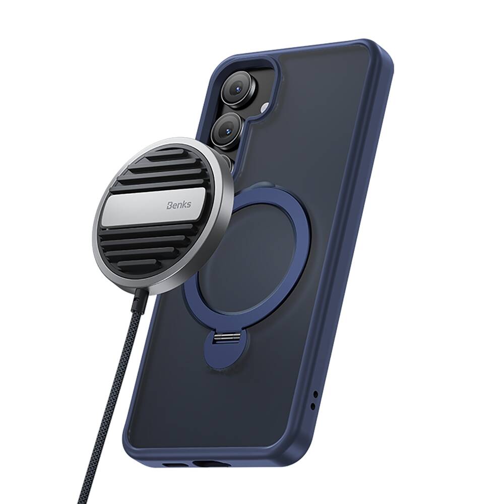 Galaxy S25 Plus Kılıf M-safe Şarj Özellikli Benks Standlı Mist Protective Kılıf