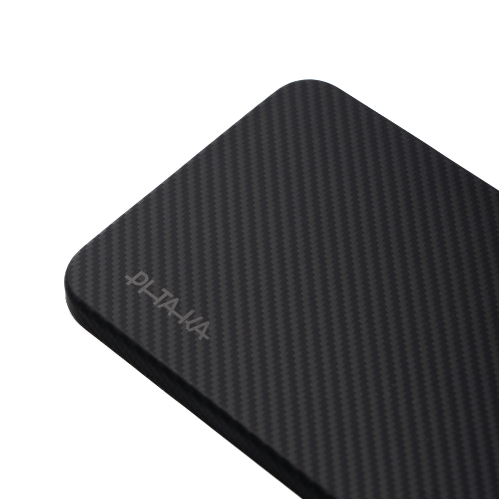 Galaxy S25 Plus Kılıf M-safe Şarj Özellikli 600D Aramid Karbon Fiber Pitaka Ultra-Slim Classic Serisi Black-Grey Twill Kılıf