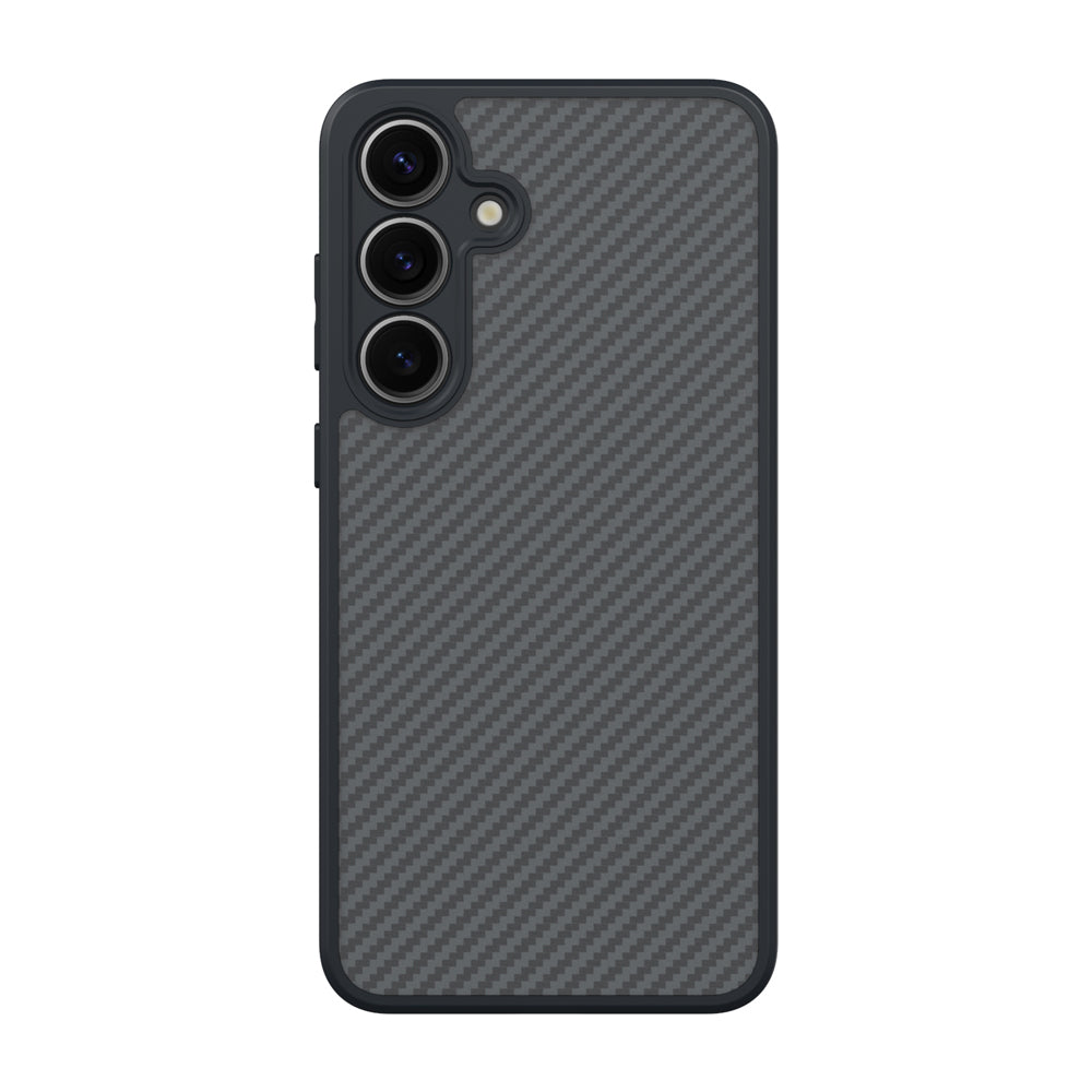 Galaxy S25 Plus Kılıf M-safe Şarj Özellikli Karbon Fiber Tasarımlı Zore Elnino Kılıf