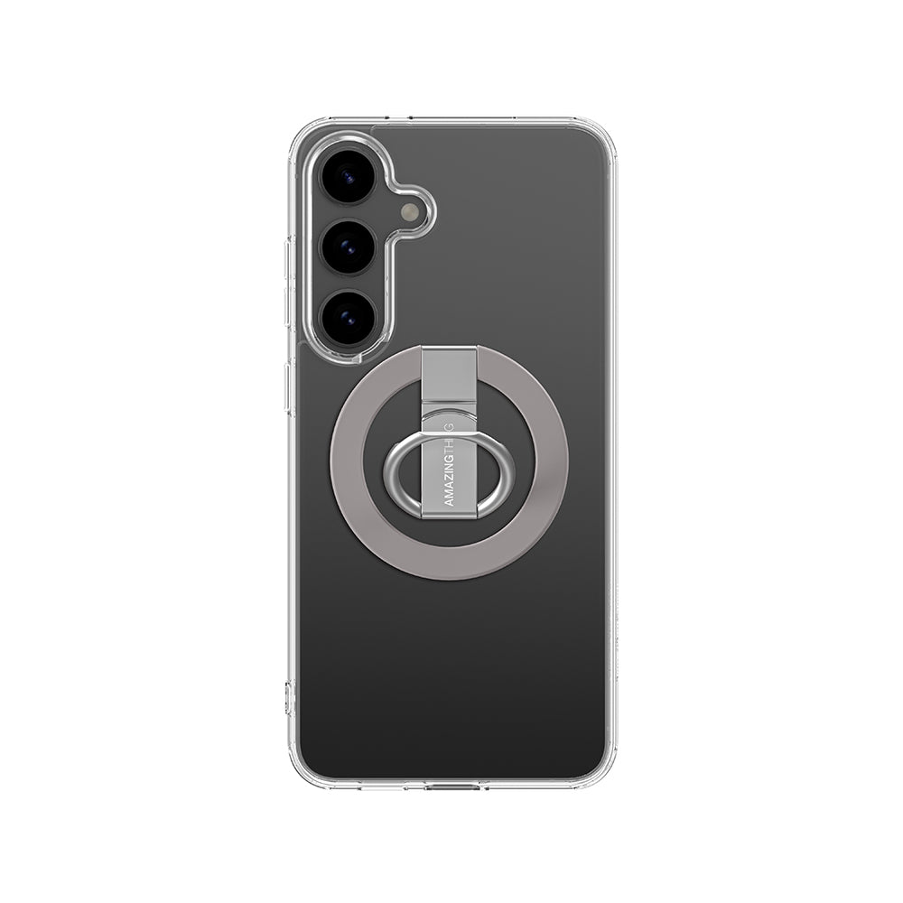 Galaxy S25 Plus Kılıf M-safe Şarj Özellikli Yüzük Standlı Amazingthing Minimal Grip Serisi Kılıf