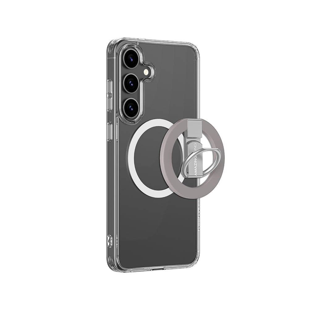 Galaxy S25 Plus Kılıf M-safe Şarj Özellikli Yüzük Standlı Amazingthing Minimal Grip Serisi Kılıf