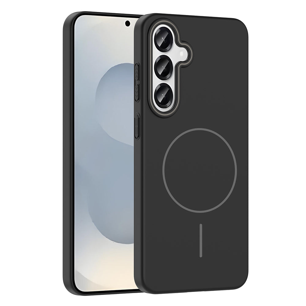 Galaxy S25 Plus Kılıf M-safe Şarj Özellikli Zore Ruby Sert Kılıf