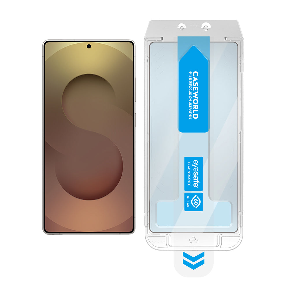 Galaxy S25 Ultra CaseWorld Applicator Serisi 2.5D Eyesafe Mavi Işık Teknolojili 0.25mm Temperli Cam Ekran Koruyucu+ Uygulama Aparatı