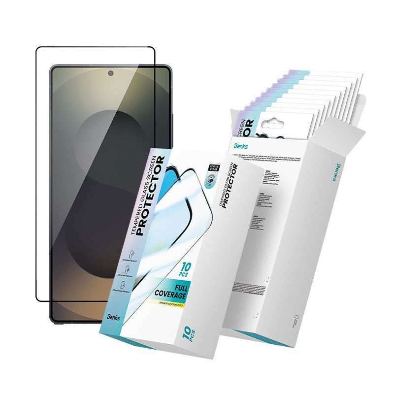 Galaxy S25 Ultra Hidrofobik Ve Oleofobik Özellikli Benks 0.3mm Air Shield Ekran Koruyucu 10'lu Paket