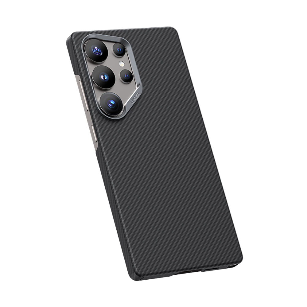 Galaxy S25 Ultra Kılıf Benks M-safe Şarj Özellikli Magnetik ArmorAir 600D Kevlar Karbon Fiber Kılıf