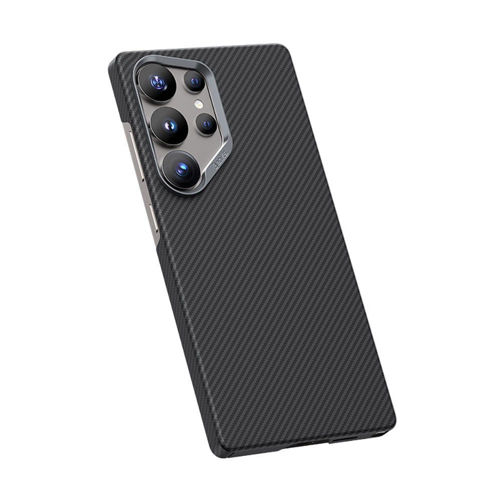 Galaxy S25 Ultra Kılıf Benks M-safe Şarj Özellikli Magnetik ArmorAir 600D Kevlar Karbon Fiber Kılıf