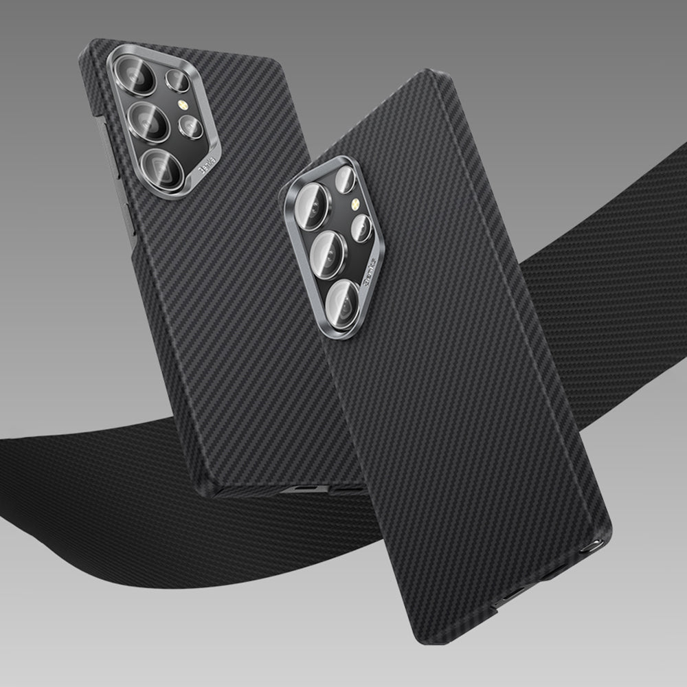 Galaxy S25 Ultra Kılıf Benks M-safe Şarj Özellikli Magnetik ArmorAir 600D Kevlar Karbon Fiber Kılıf