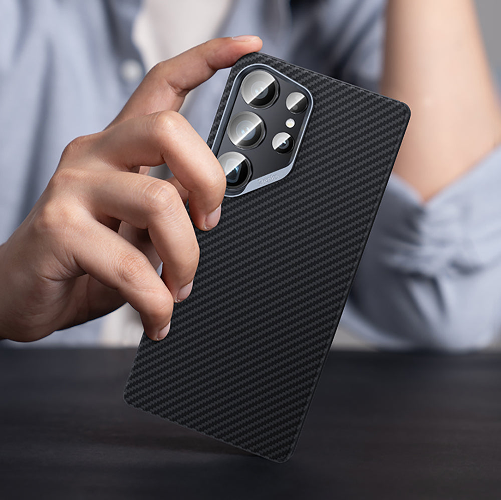 Galaxy S25 Ultra Kılıf Benks M-safe Şarj Özellikli Magnetik ArmorAir 600D Kevlar Karbon Fiber Kılıf