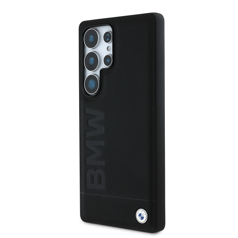 Galaxy S25 Ultra Kılıf BMW Orijinal Lisanslı M-safe Şarj Özellikli Sıcak Damga Logolu Deri Kılıf