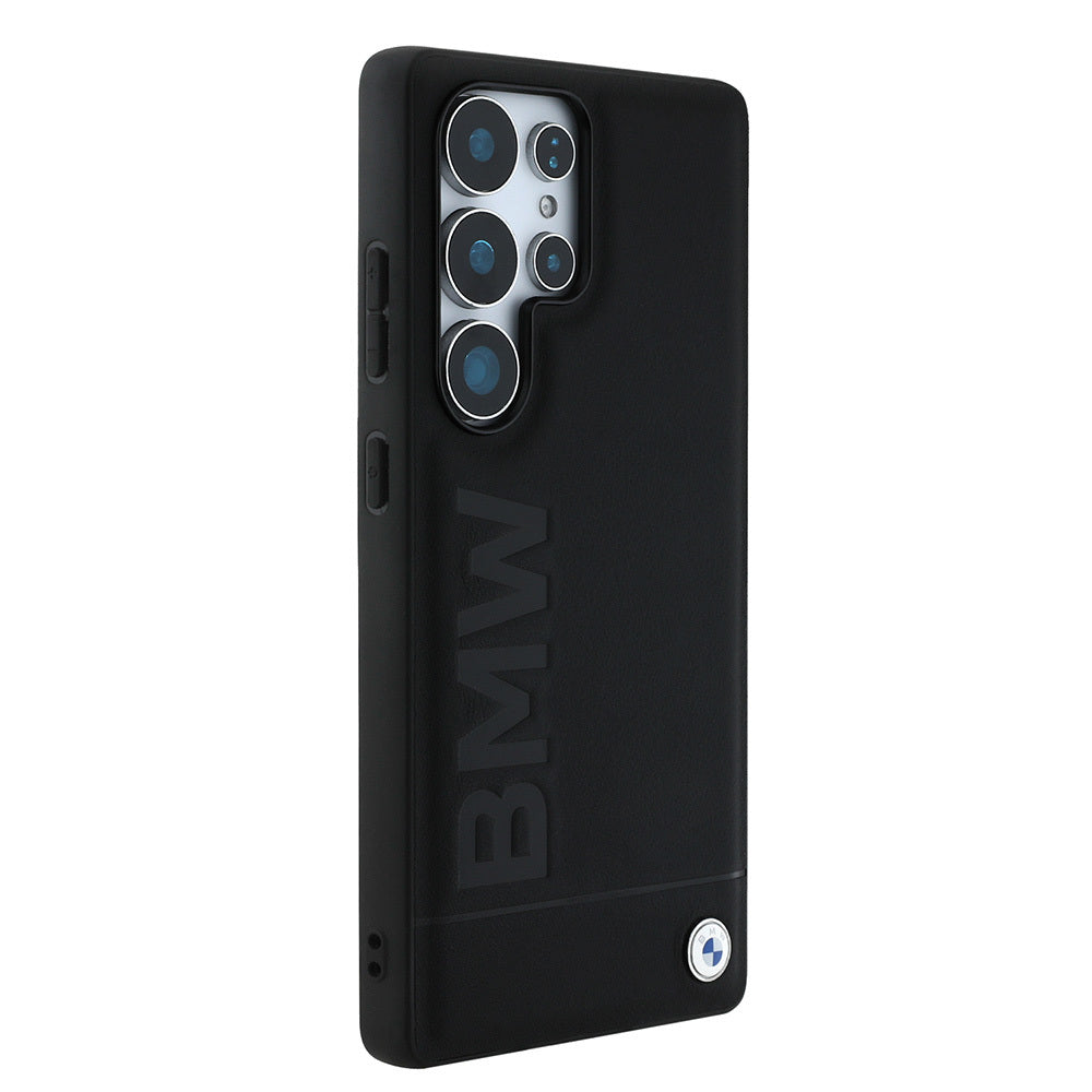 Galaxy S25 Ultra Kılıf BMW Orijinal Lisanslı M-safe Şarj Özellikli Sıcak Damga Logolu Deri Kılıf