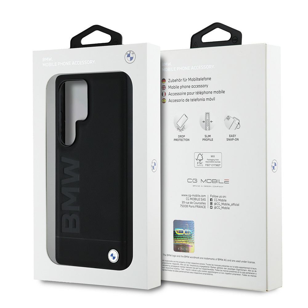 Galaxy S25 Ultra Kılıf BMW Orijinal Lisanslı M-safe Şarj Özellikli Sıcak Damga Logolu Deri Kılıf