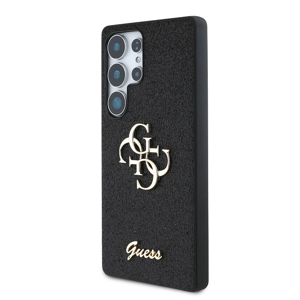 Galaxy S25 Ultra Kılıf Guess Orijinal Lisanslı 4G Büyük Metal Logolu Glitter Kılıf