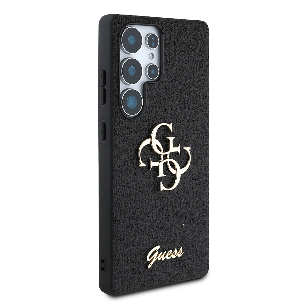 Galaxy S25 Ultra Kılıf Guess Orijinal Lisanslı 4G Büyük Metal Logolu Glitter Kılıf