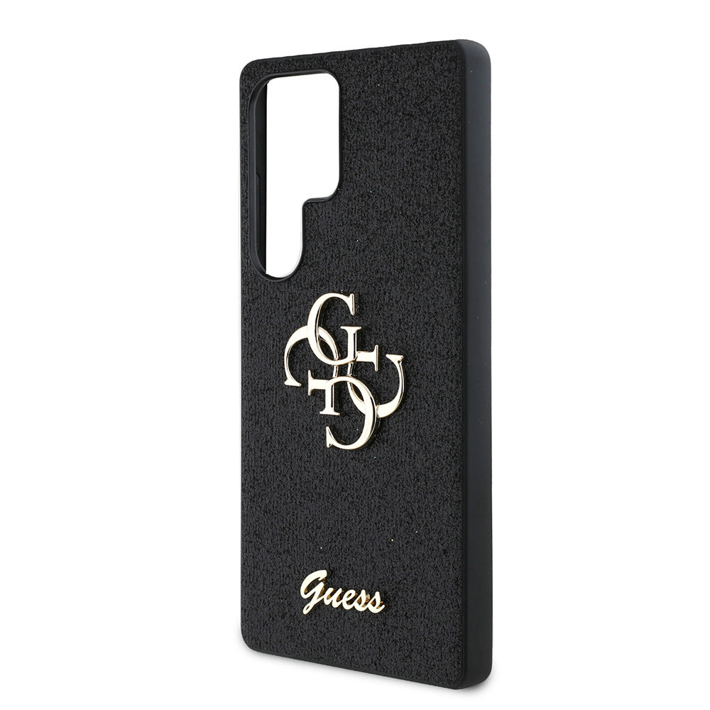 Galaxy S25 Ultra Kılıf Guess Orijinal Lisanslı 4G Büyük Metal Logolu Glitter Kılıf