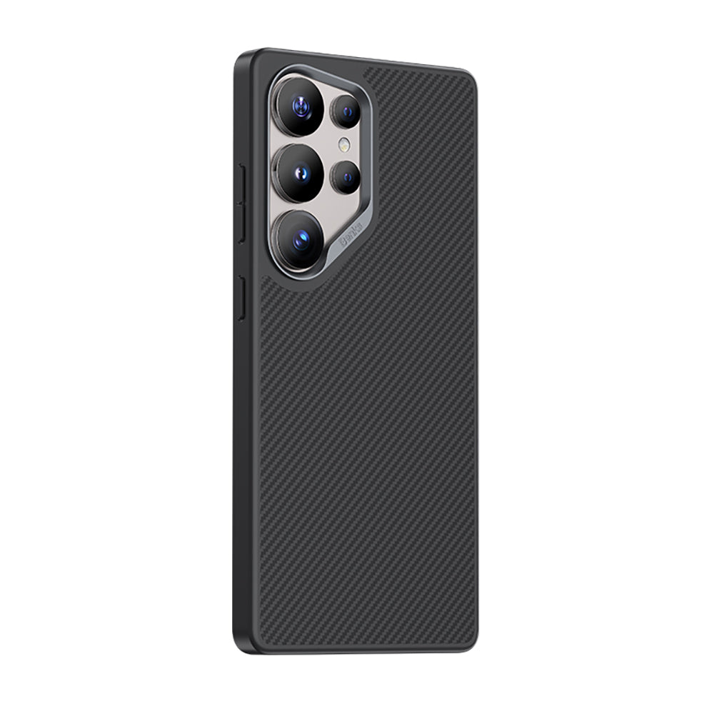 Galaxy S25 Ultra Kılıf Karbon Fiber M-safe Şarj Özellikli Benks Hybrid ArmorPro 600D Kevlar Kılıf