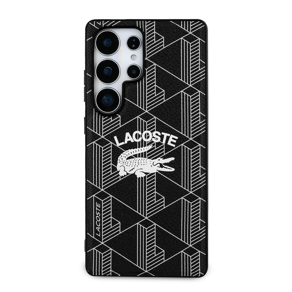 Galaxy S25 Ultra Kılıf Lacoste Orijinal Lisanslı M-safe Şarj Özellikli Mono Vintage Logo Kılıf
