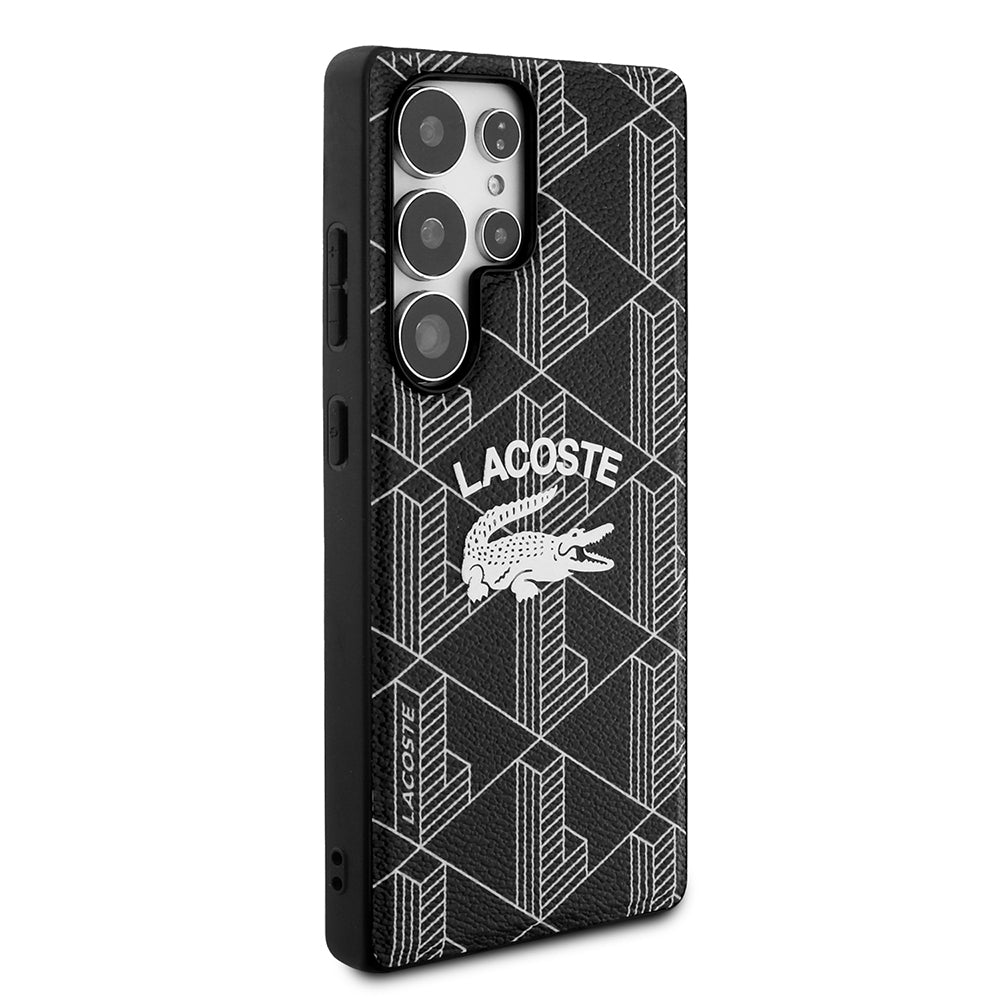 Galaxy S25 Ultra Kılıf Lacoste Orijinal Lisanslı M-safe Şarj Özellikli Mono Vintage Logo Kılıf