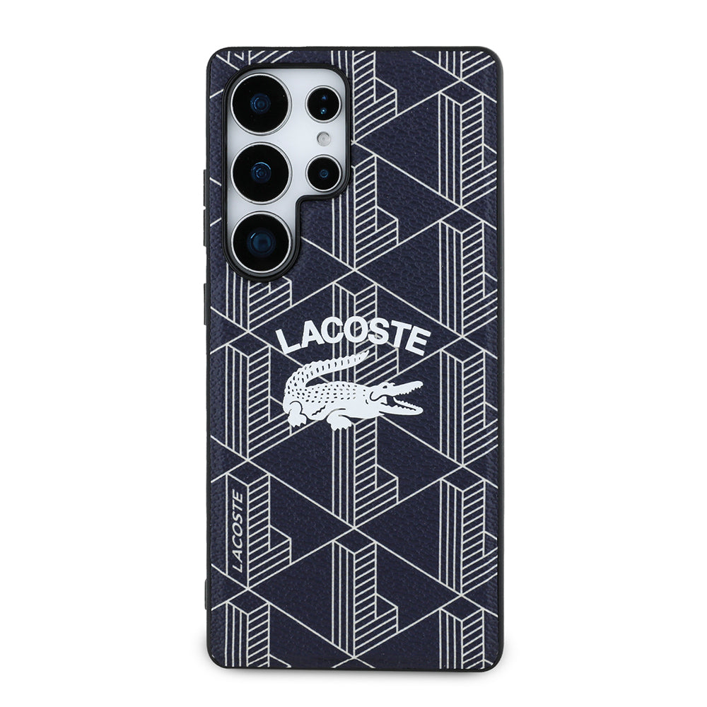 Galaxy S25 Ultra Kılıf Lacoste Orijinal Lisanslı M-safe Şarj Özellikli Mono Vintage Logo Kılıf