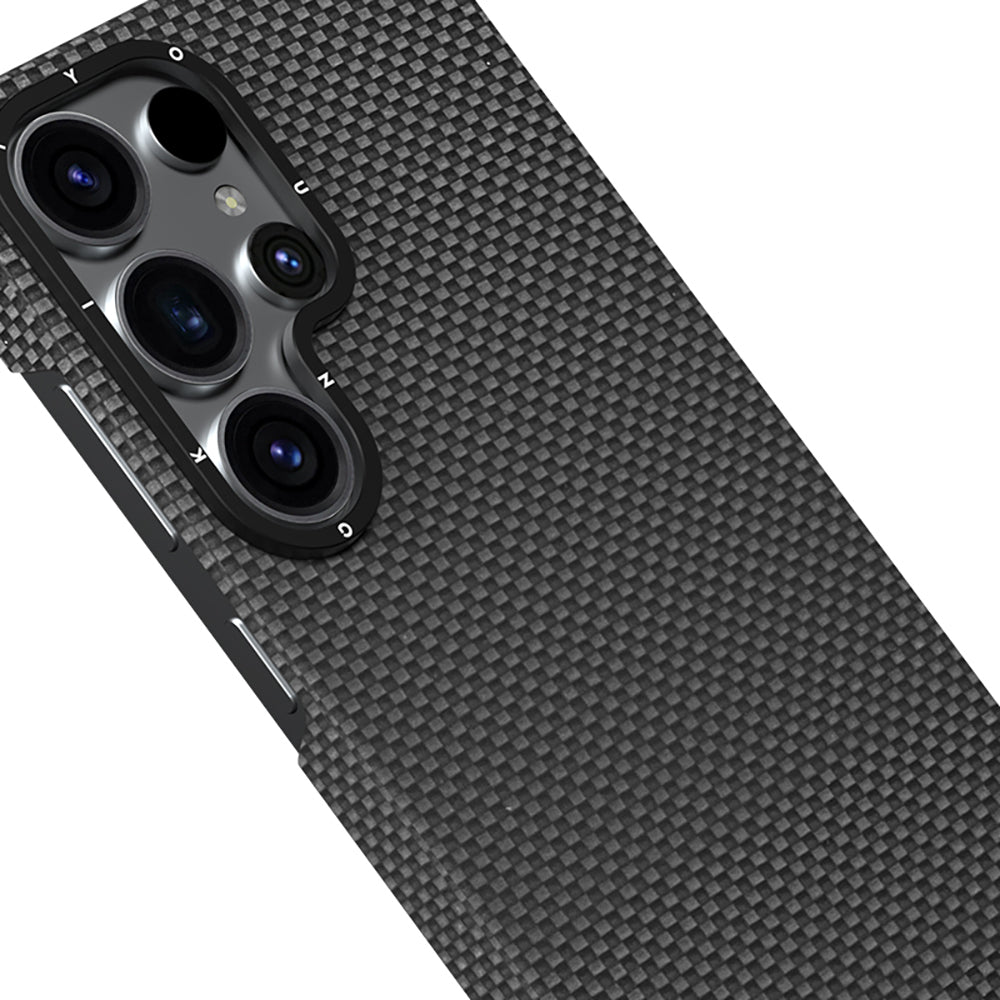 Galaxy S25 Ultra Kılıf M-safe Şarj Özellikli Aramid Fiber Youngkit 1500D Extreme Wing Serisi Kılıf