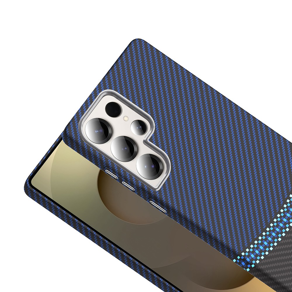 Galaxy S25 Ultra Kılıf M-safe Şarj Özellikli Karbon Fiber Görünümlü Zore Gros Kılıf