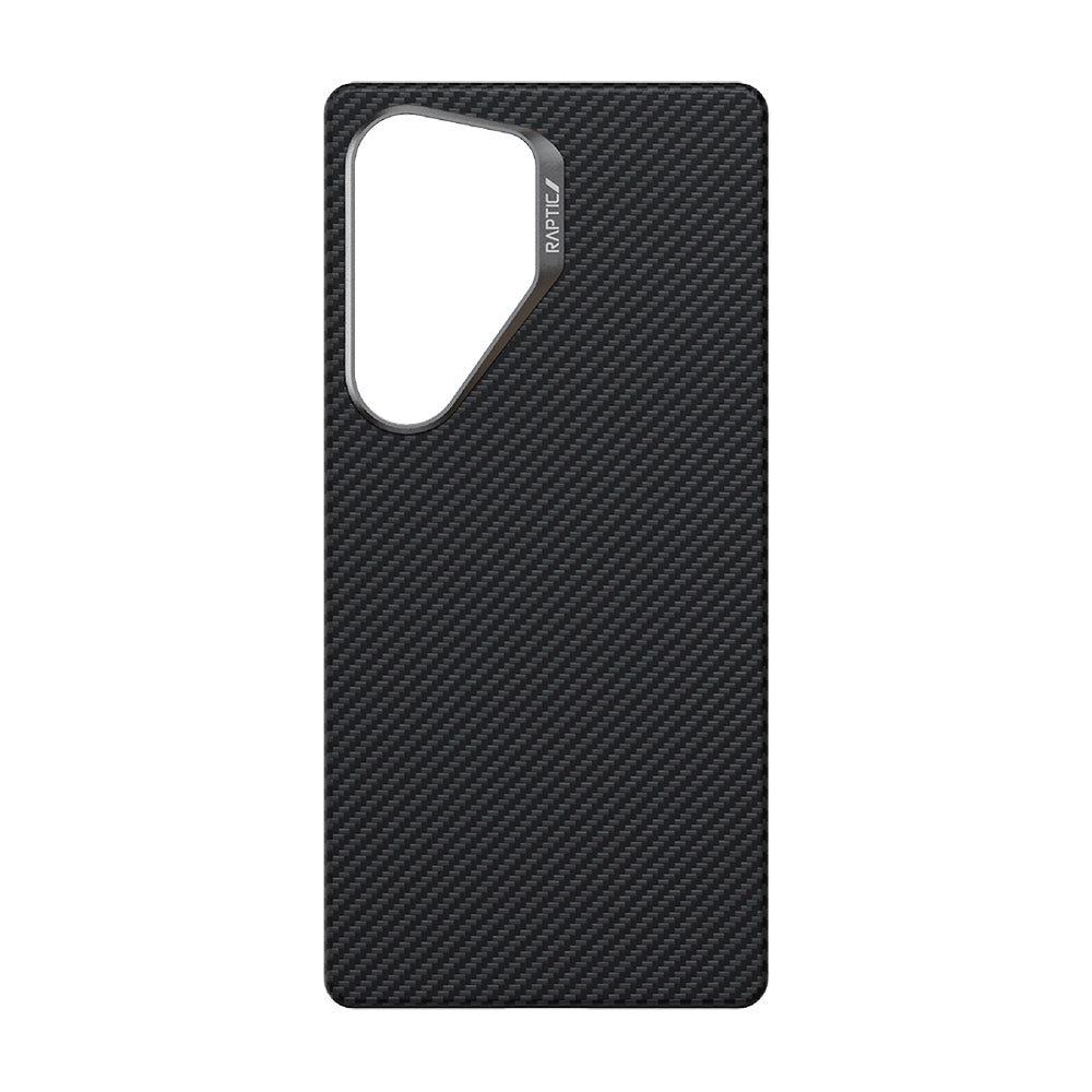 Galaxy S25 Ultra Kılıf M-safe Şarj Özellikli 600D Metal Kamera Çerçeveli Raptic Aramid Karbon Fiber Serisi Kılıf