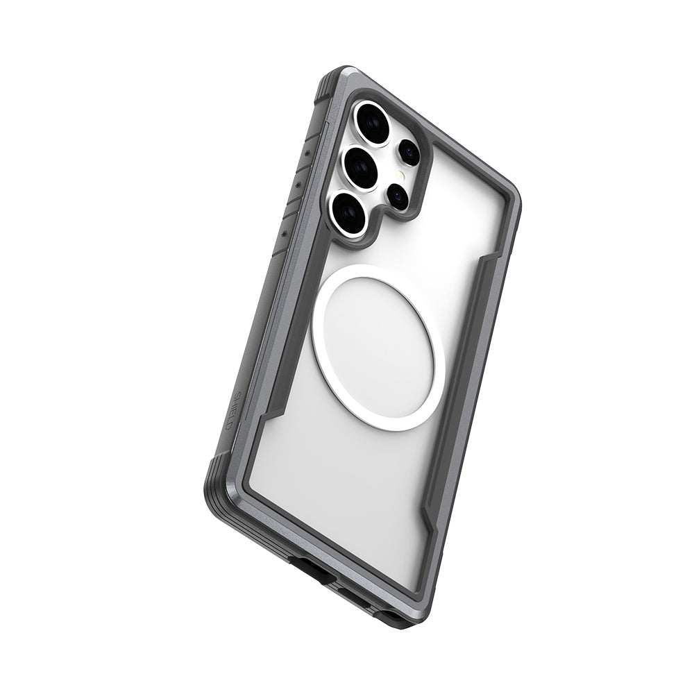 Galaxy S25 Ultra Kılıf M-safe Şarj Özellikli Airbagli Raptic Shield Serisi Şeffaf Arka Yüzey Kılıf