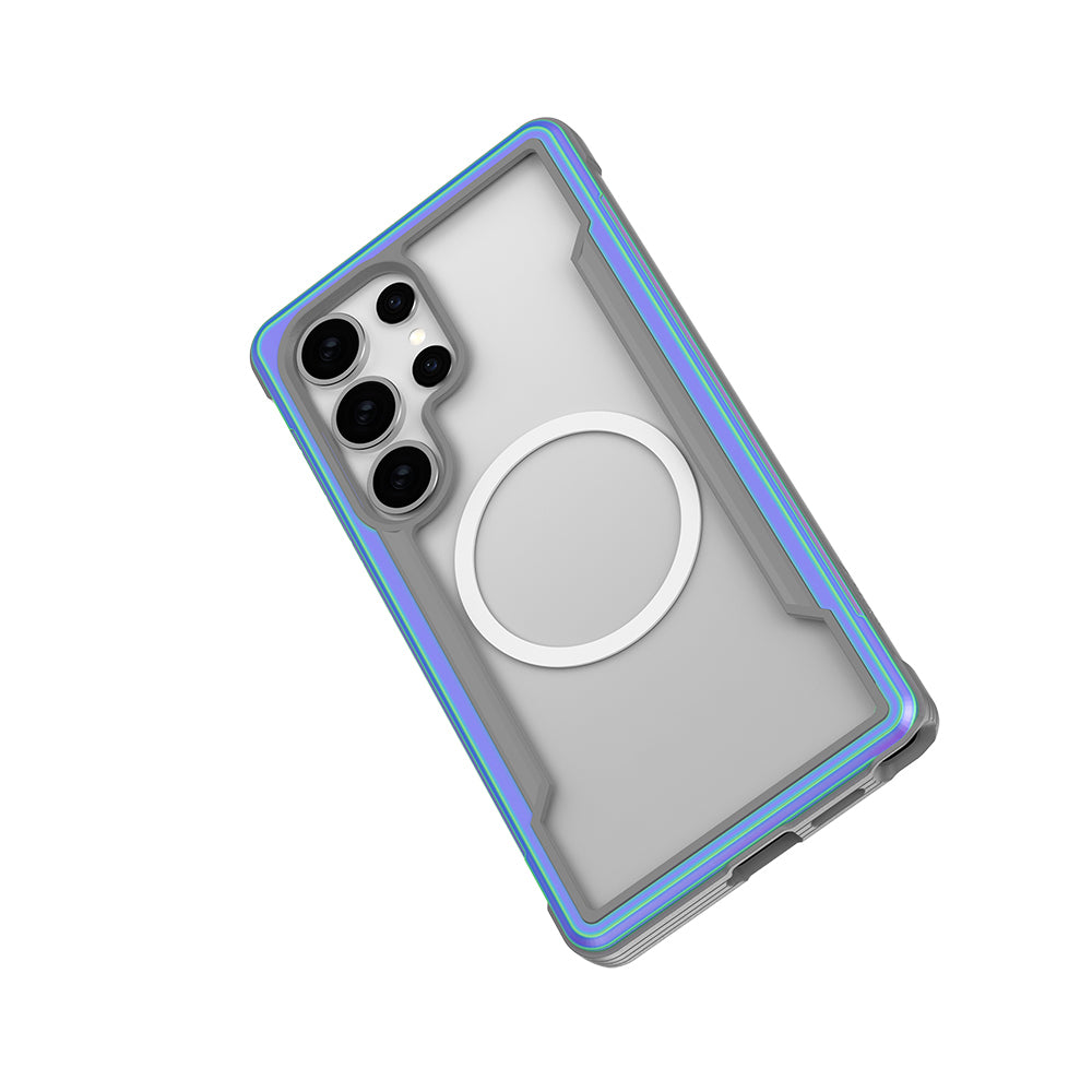 Galaxy S25 Ultra Kılıf M-safe Şarj Özellikli Airbagli Raptic Shield Serisi Şeffaf Arka Yüzey Kılıf