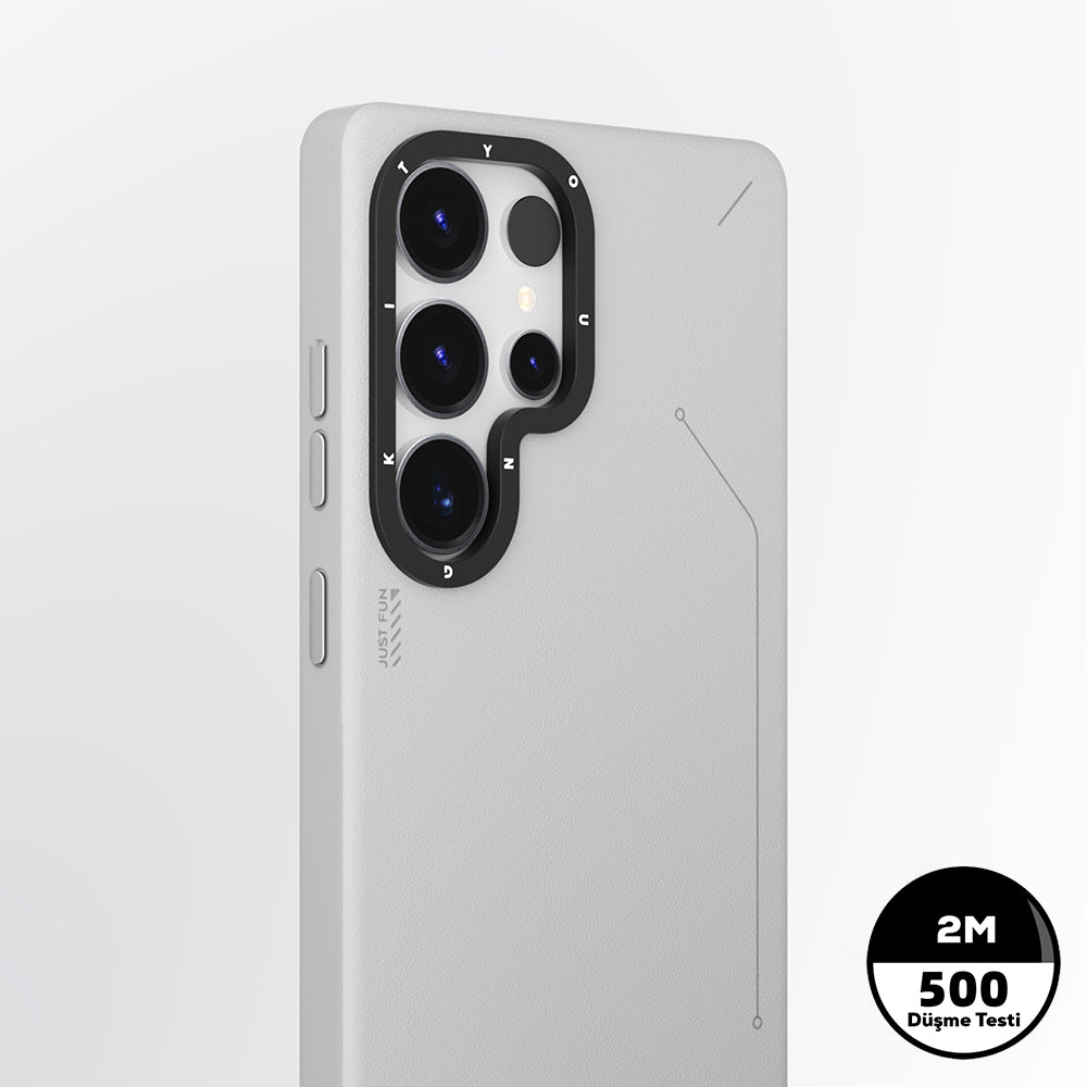 Galaxy S25 Ultra Kılıf M-safe Şarj Özellikli Basit Mat Deri Desenli Youngkit Tech Fashion Serisi Kılıf