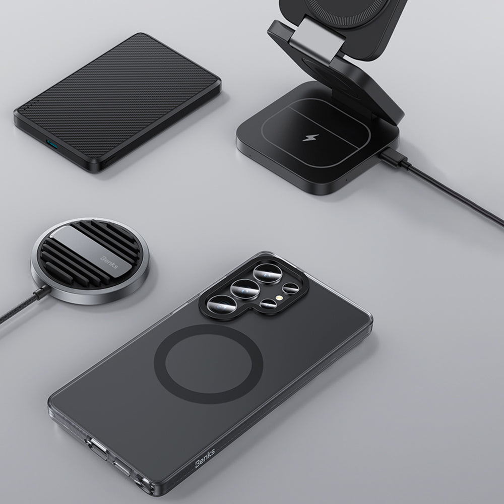 Galaxy S25 Ultra Kılıf M-safe Şarj Özellikli Benks Lucid Armor Kılıf