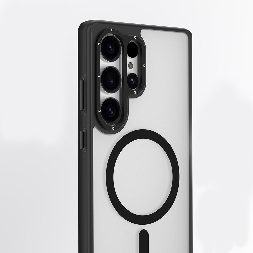 Galaxy S25 Ultra Kılıf M-safe Şarj Özellikli Cam Arka Yüzey TPU Youngkit Gemstone Serisi Kılıf