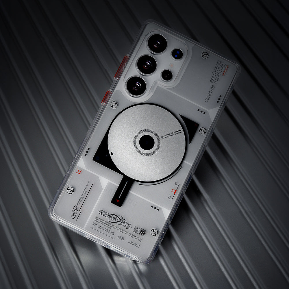 Galaxy S25 Ultra Kılıf M-safe Şarj Özellikli Disk Desenli Airbag Tasarımlı Skinarma Nova Kılıf