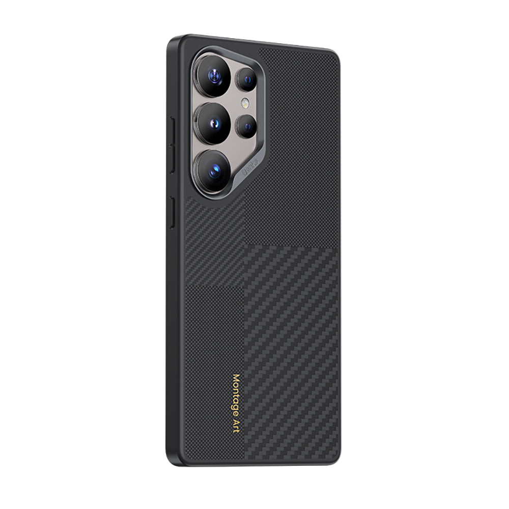 Galaxy S25 Ultra Kılıf M-safe Şarj Özellikli Karbon Fiber Benks Montage Hybrid ArmorPro Kevlar Kılıf
