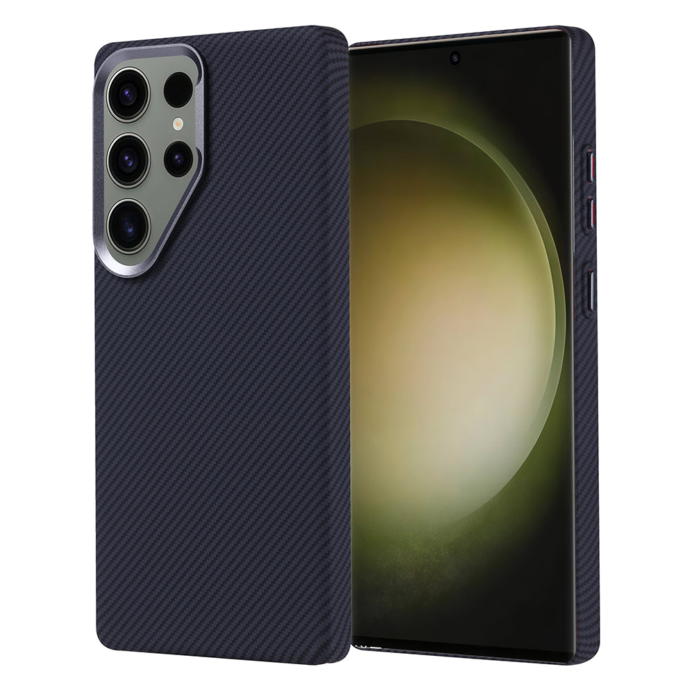 Galaxy S25 Ultra Kılıf M-safe Şarj Özellikli Karbon Fiber Görünümlü Zore Nekst Kılıf