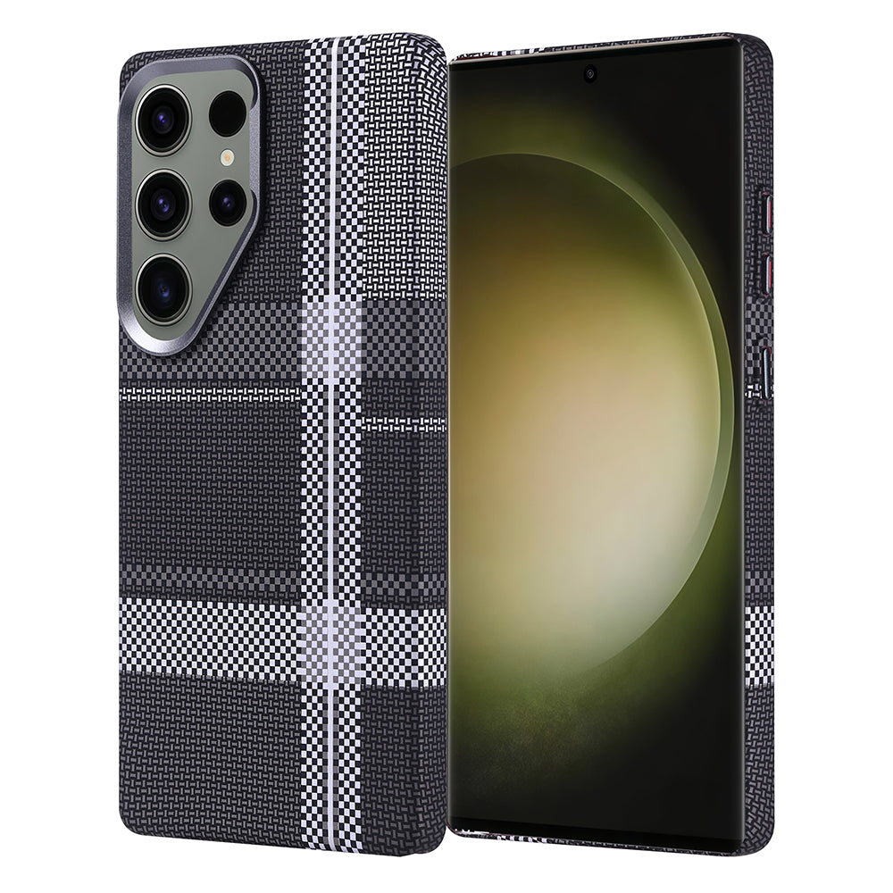 Galaxy S25 Ultra Kılıf M-safe Şarj Özellikli Karbon Fiber Görünümlü Zore Nekst Kılıf