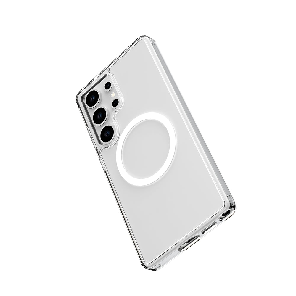 Galaxy S25 Ultra Kılıf M-safe Şarj Özellikli Raptic Crystal M-safe Serisi Şeffaf Kılıf