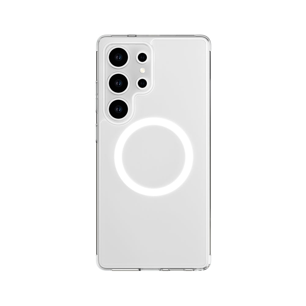 Galaxy S25 Ultra Kılıf M-safe Şarj Özellikli Raptic Crystal M-safe Serisi Şeffaf Kılıf
