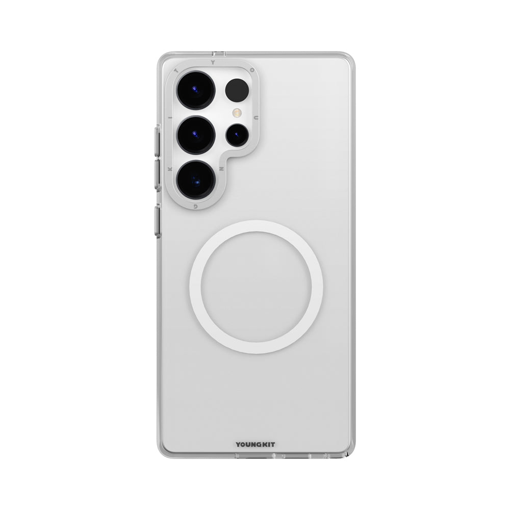 Galaxy S25 Ultra Kılıf M-safe Şarj Özellikli Şeffaf Youngkit Crystal Shield Serisi Kılıf