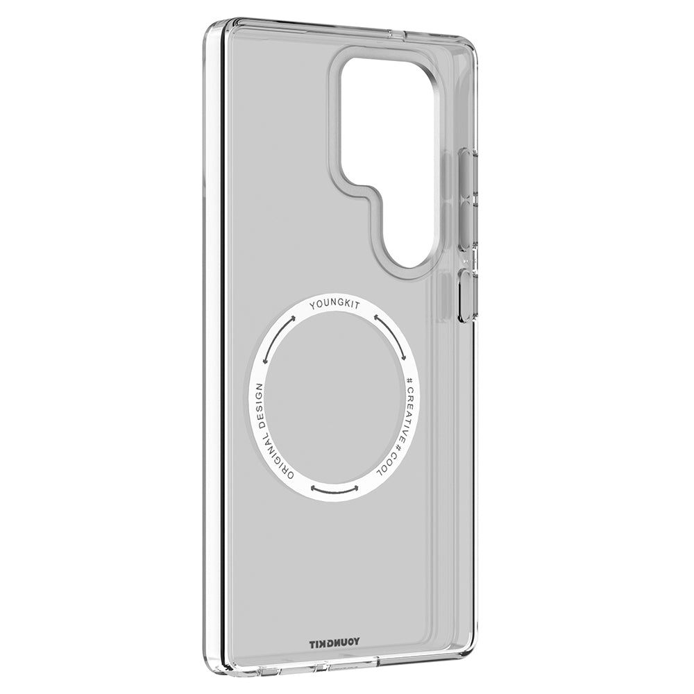 Galaxy S25 Ultra Kılıf M-safe Şarj Özellikli Şeffaf Youngkit Crystal Shield Serisi Kılıf
