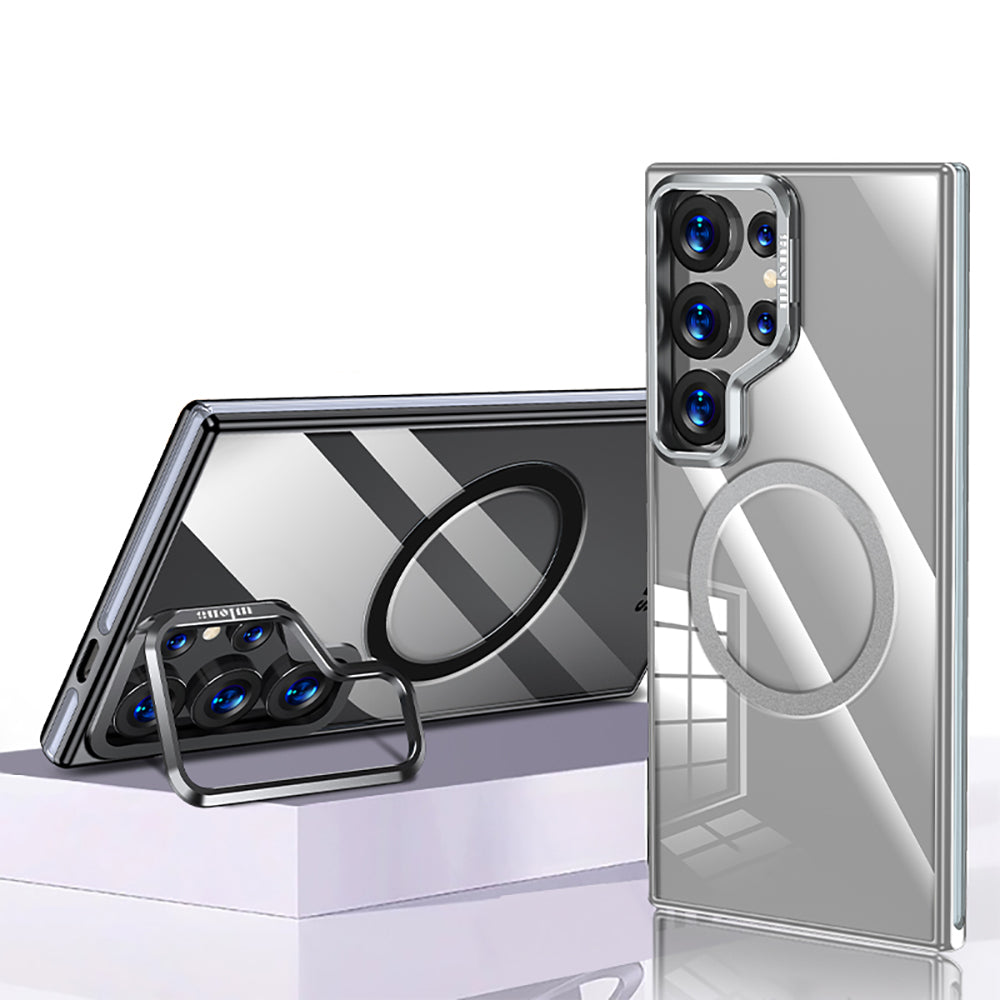 Galaxy S25 Ultra Kılıf M-safe Şarj Özellikli Wlons Standlı Efsane Kılıf