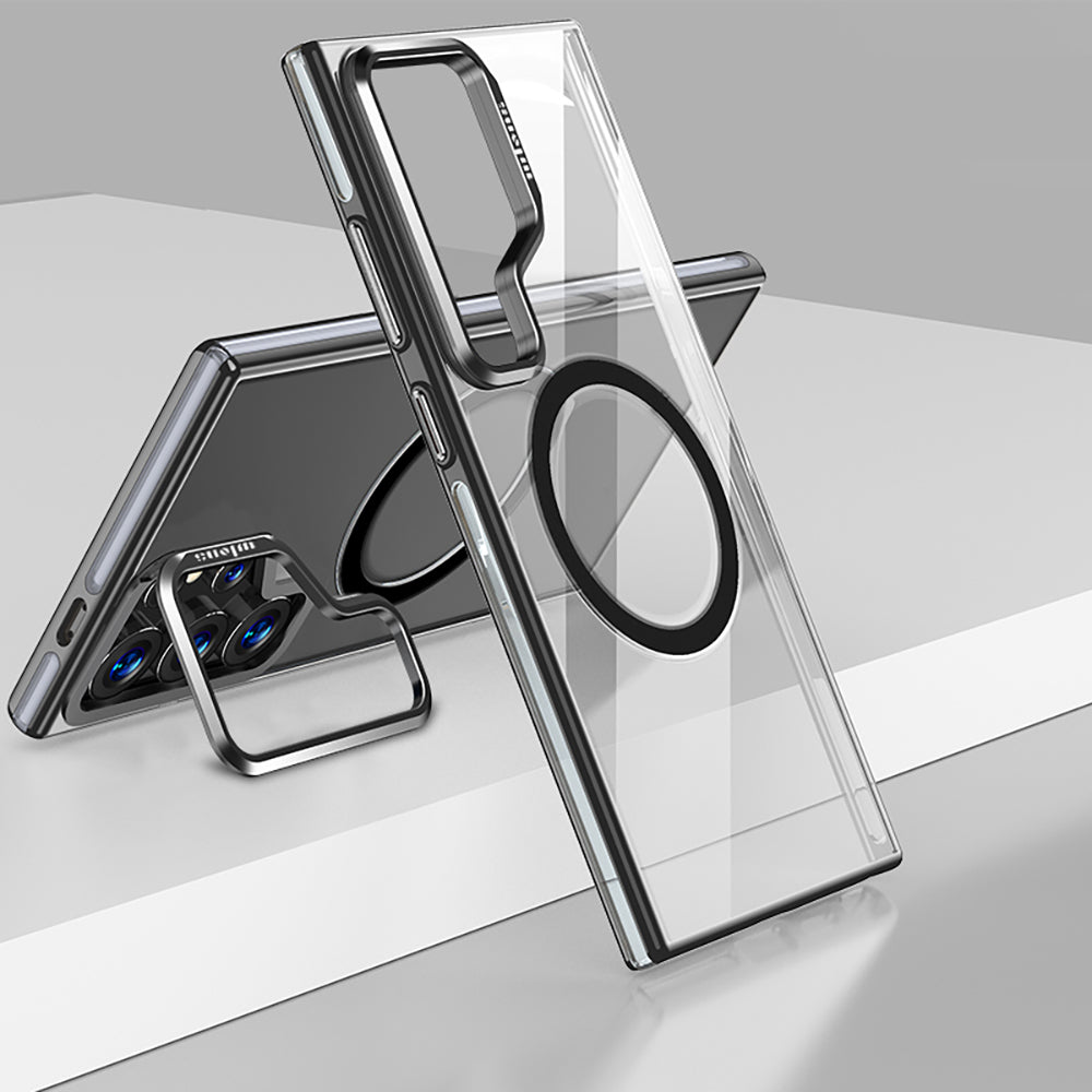 Galaxy S25 Ultra Kılıf M-safe Şarj Özellikli Wlons Standlı Efsane Kılıf