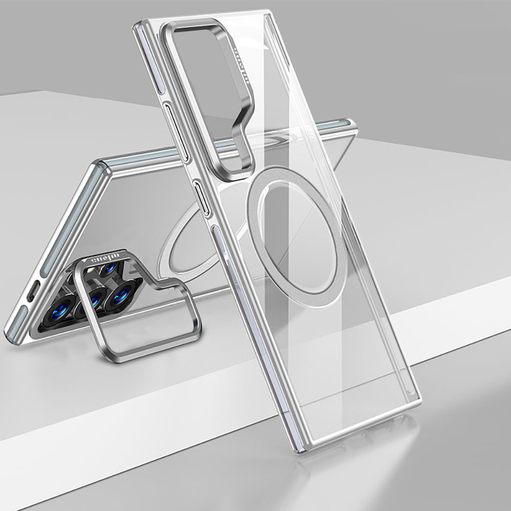 Galaxy S25 Ultra Kılıf M-safe Şarj Özellikli Wlons Standlı Efsane Kılıf